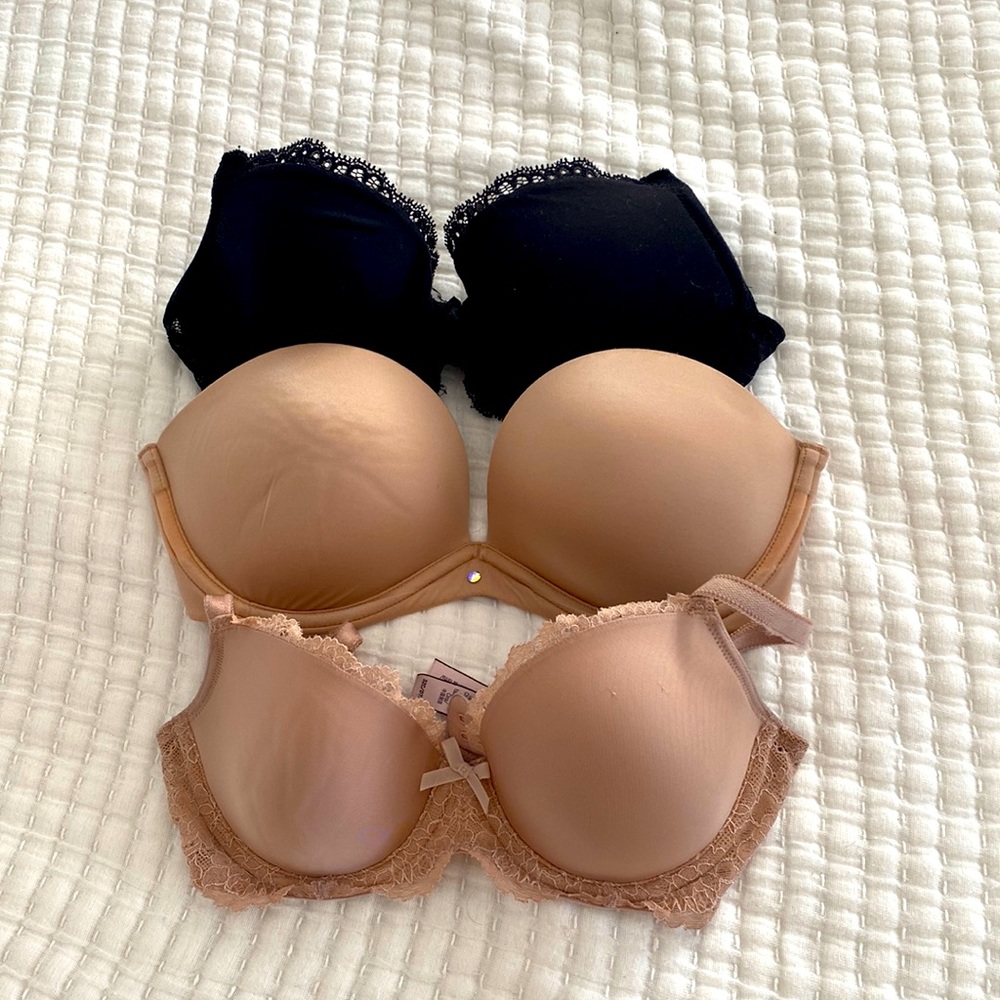 Neutral colored Victoria’s Secret bras in size 32C